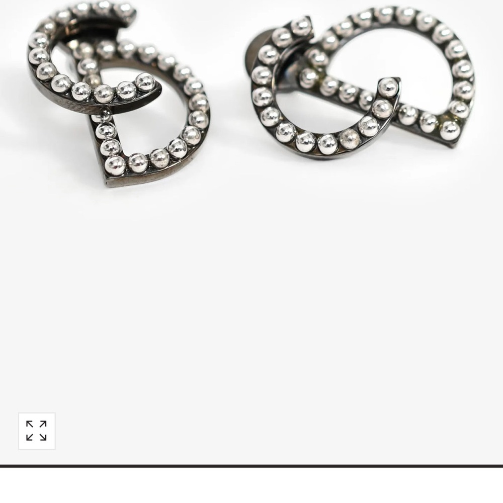 Chic Silver Studded Earrings